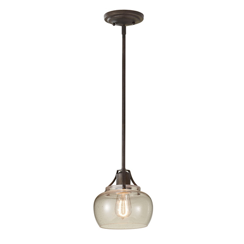 Kontrollera Urban Renewal minihängsmycke med 1 lampa - rustikt järn Elstead