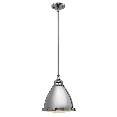 Kontrollera Amelia 1 ljus medium pendellampa - polerat nickel Elstead