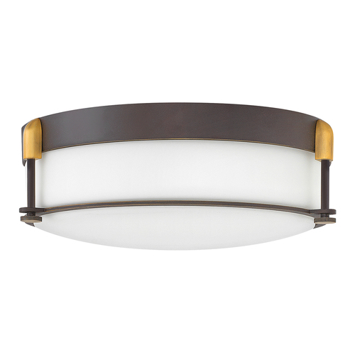 Kontrollera Colbin Medium Flush Mount - Oljemönstrad brons Elstead