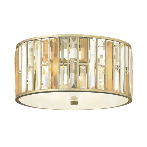 Kontrollera Gemma 3 Ljus Flush Mount - Silver Leaf Elstead