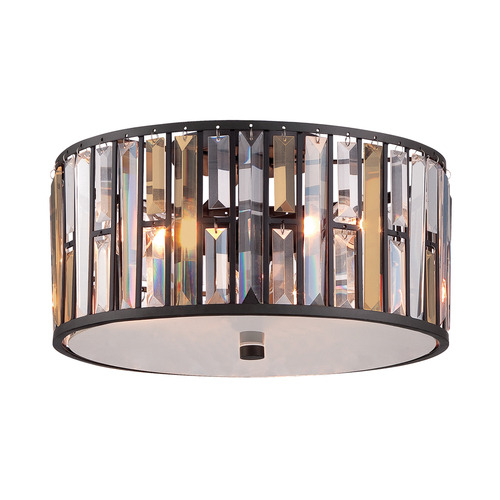 Kontrollera Gemma 3 Ljus Flush Mount - Vintage Bronze Elstead