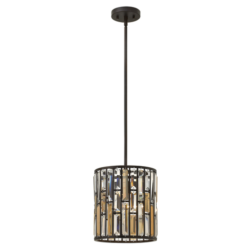Kontrollera Gemma 1-ljus minihängande lampa - Vintage brons Elstead