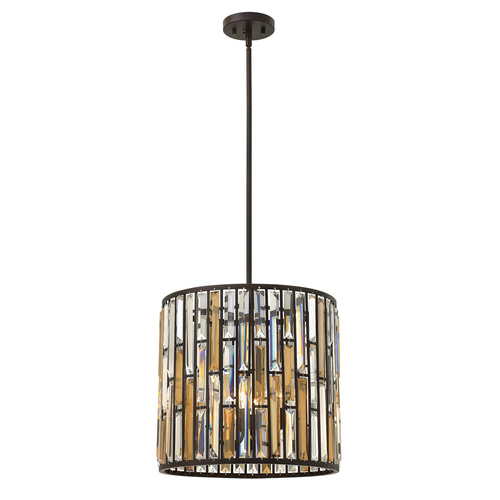 Kontrollera Gemma 3-ljus taklampa - Vintage brons Elstead