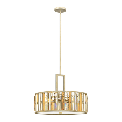 Kontrollera Gemma 3-ljus taklampa - silverblad Elstead