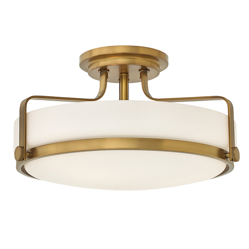 Kontrollera Harper Medium halvljus - Heritage Brass Elstead