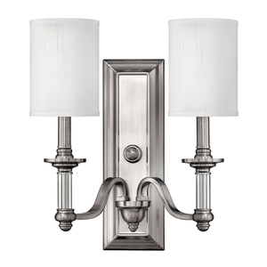 Sussex 2-ljus vägglampa Elstead small 0
