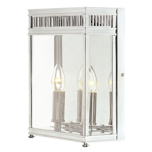 Kontrollera Holborn 2-ljus halvlykta Medium - Polerad krom Elstead