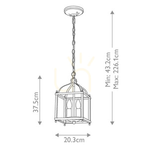 Larkin 2-ljus taklampa - Olde Bronze Elstead small 1