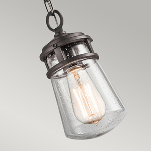 Lyndon 1-ljus liten kedjelykta - Arkitektonisk brons Elstead small 2