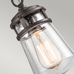 Lyndon 1-ljus liten kedjelykta - Arkitektonisk brons Elstead small 3