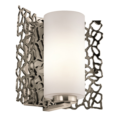 Kontrollera Silver Coral 1 ljus vägglampa Elstead