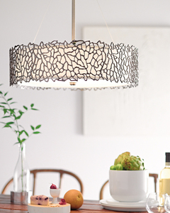 Silver Coral 3-ljus Duo-Mount hängsmycke Elstead small 1