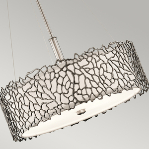 Silver Coral 3-ljus Duo-Mount hängsmycke Elstead small 3