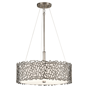 Silver Coral 3-ljus Duo-Mount hängsmycke Elstead small 0