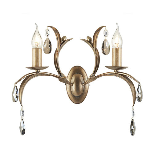 Kontrollera Lily 2 ljus vägglampa Elstead