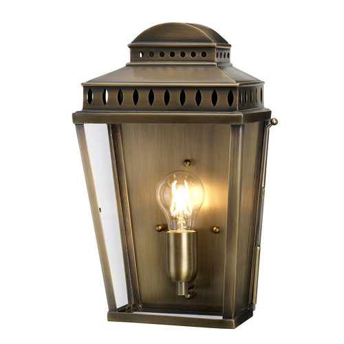 Kontrollera Mansion House vägglykta med 1 lampa - mässing Elstead