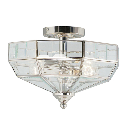 Kontrollera Old Park 2-ljus halvljus - polerad nickel Elstead
