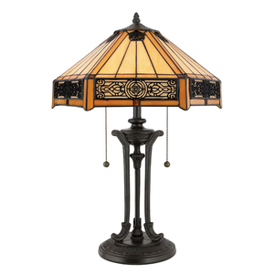 INDUS 2 Tifanny bordslampa - Elstead small 0