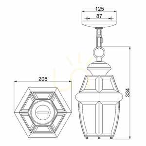Newbury 1 ljus medium kedja lykta Elstead small 4