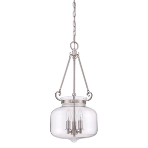 Stewart 3-ljus taklampa i borstat nickel Elstead small 1