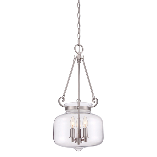 Kontrollera Stewart 3-ljus taklampa i borstat nickel Elstead