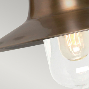 Sheldon vägglykta med 1 lampa - åldrad mässing Elstead small 3