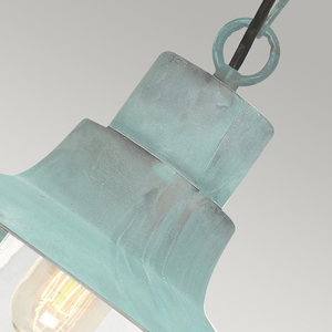 Sheldon 1 ljus kedja lykta - Verdigris Elstead small 2