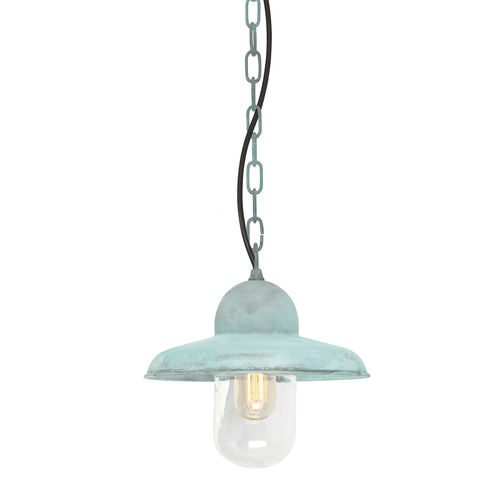 Kontrollera Somerton 1 ljus kedja lykta - Verdigris Elstead