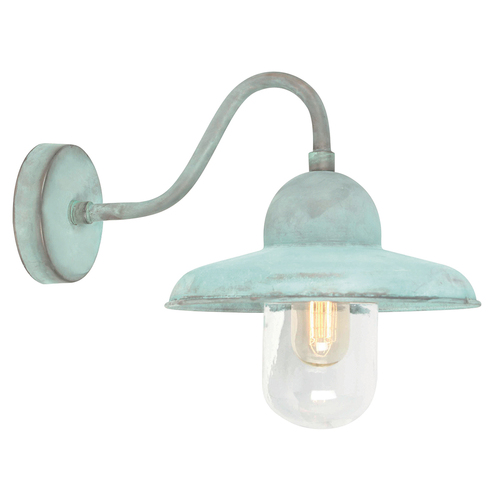 Kontrollera Somerton vägglykta med 1 lampa - Verdigris Elstead