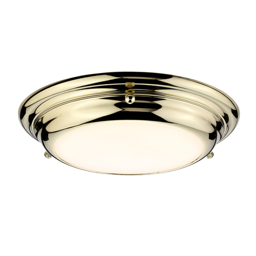 Kontrollera Welland 1-ljus Mini LED Flush-lampa - Polerad mässing Elstead