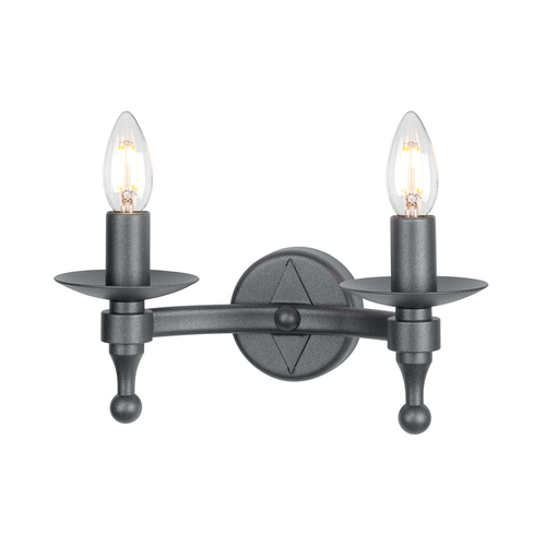 Kontrollera Warwick 2-ljus vägglampa Elstead