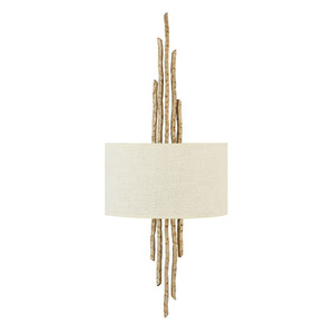 Spyre vägglampa med 2 lampor - Champagne Gold Elstead small 0
