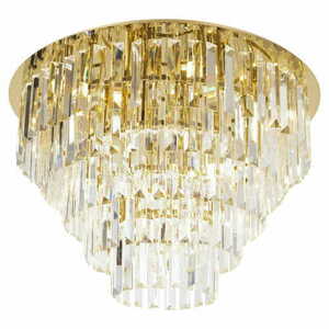 Plafond Max Light Monaco C0224 guld 80 cm 16xG9 metall glas small 0