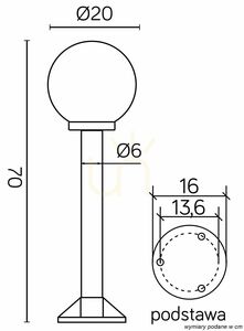 Utomhuslykta SU-MA svart 70 cm K 5002/3/K 200 small 3