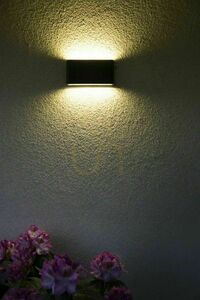 Utomhusvägglampa SU-MA Slim svart LED 11W IP54 M1016 BL small 3
