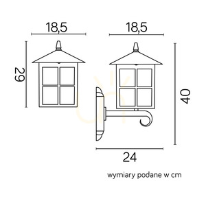 Utomhusvägglampa SU-MA svart patina gjuten aluminium K 3012/1/KW g small 2
