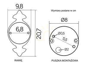 Utomhusvägglampa SU-MA svart patina gjuten aluminium K 3012/1/KW g small 3