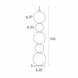 Golvlampa Max Light Tama F0058 svart/vit 140 cm LED 25W small 1