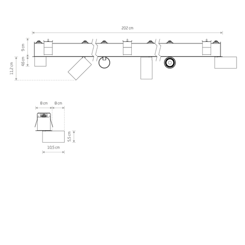 Kontrollera Vit infälld Nowodvorski MONO DEEP 10468 armatur 6×GU10 R50 högst 10 W
