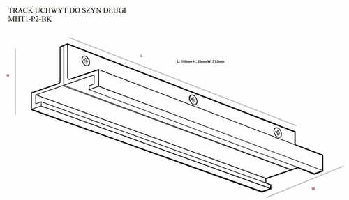 Kontrollera Längdhållare för samlingsskena Max Light MAX svart metall 18 cm MHT1-P2-BK
