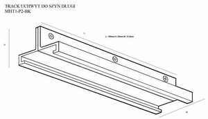 Längdhållare för samlingsskena Max Light MAX svart metall 18 cm MHT1-P2-BK small 1