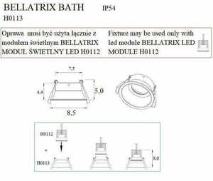 Infälld armatur Max Light Bellatrix H0113 vit 9W 3000K IP54 Ø8,5 cm 3 Infälld armatur Max Light Bellatrix H0113 vit 9W 3000K IP54 Ø8,5 cm small 3