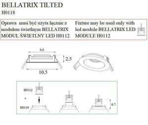 Infälld armatur Max Light Bellatrix H0118 svart 9W 3000K Ø10,5 cm 4 Infälld armatur Max Light Bellatrix H0118 svart 9W 3000K Ø10,5 cm small 4