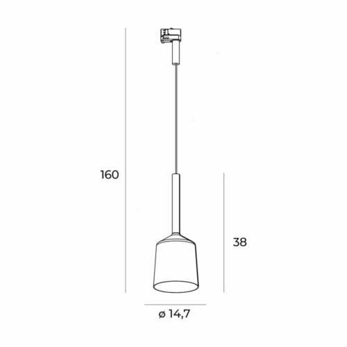 Kontrollera Max Light Tulipe S0018 svart pendel för 3-fasskena E27 35 W 14,7 cm