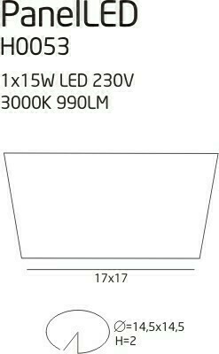 Kontrollera Infälld LED-panel Max Light Panelled H0053 vit 17x17 cm 15W