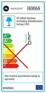 Infälld armatur Max Light Technical H0068 vit 11x11 cm LED 8W 3000K small 2