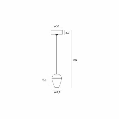 Kontrollera Pendant Light Max Light Cometshine P0471 Black Gold LED 8W 3000K