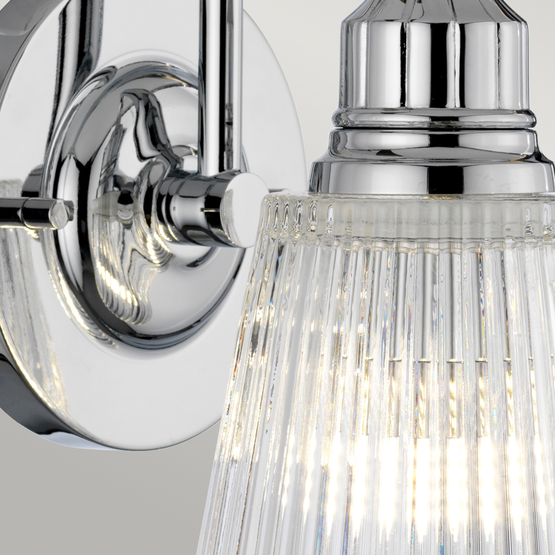 Förhandsvisning Quintiesse Addison badrumsvägglampa i krom LED G9 3 W Quintiesse Addison badrumsvägglampa i krom LED G9 3 W
