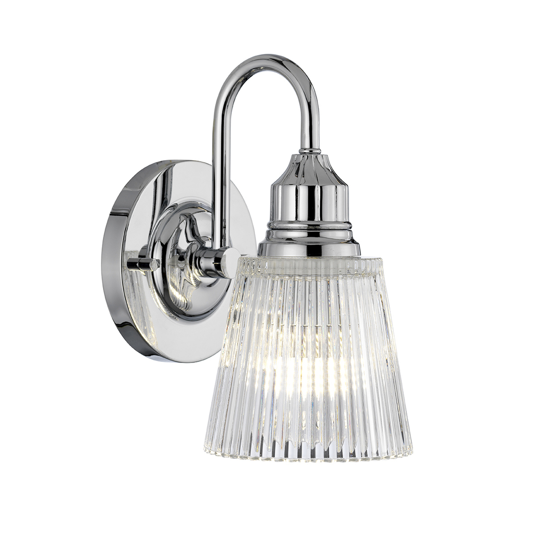 Kontrollera Quintiesse Addison badrumsvägglampa i krom LED G9 3 W Quintiesse Addison badrumsvägglampa i krom LED G9 3 W