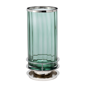 Arno bordslampa - 1 ljuskälla - Polerad nickel och grönt glas Quintiesse small 1